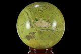 Polished Green Opal Sphere - Madagascar #95866-1